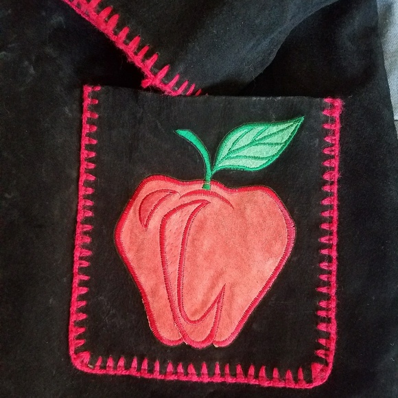 COLLECTABLE! Bob Mackie Suede jacket with Apples - Picture 2 of 6